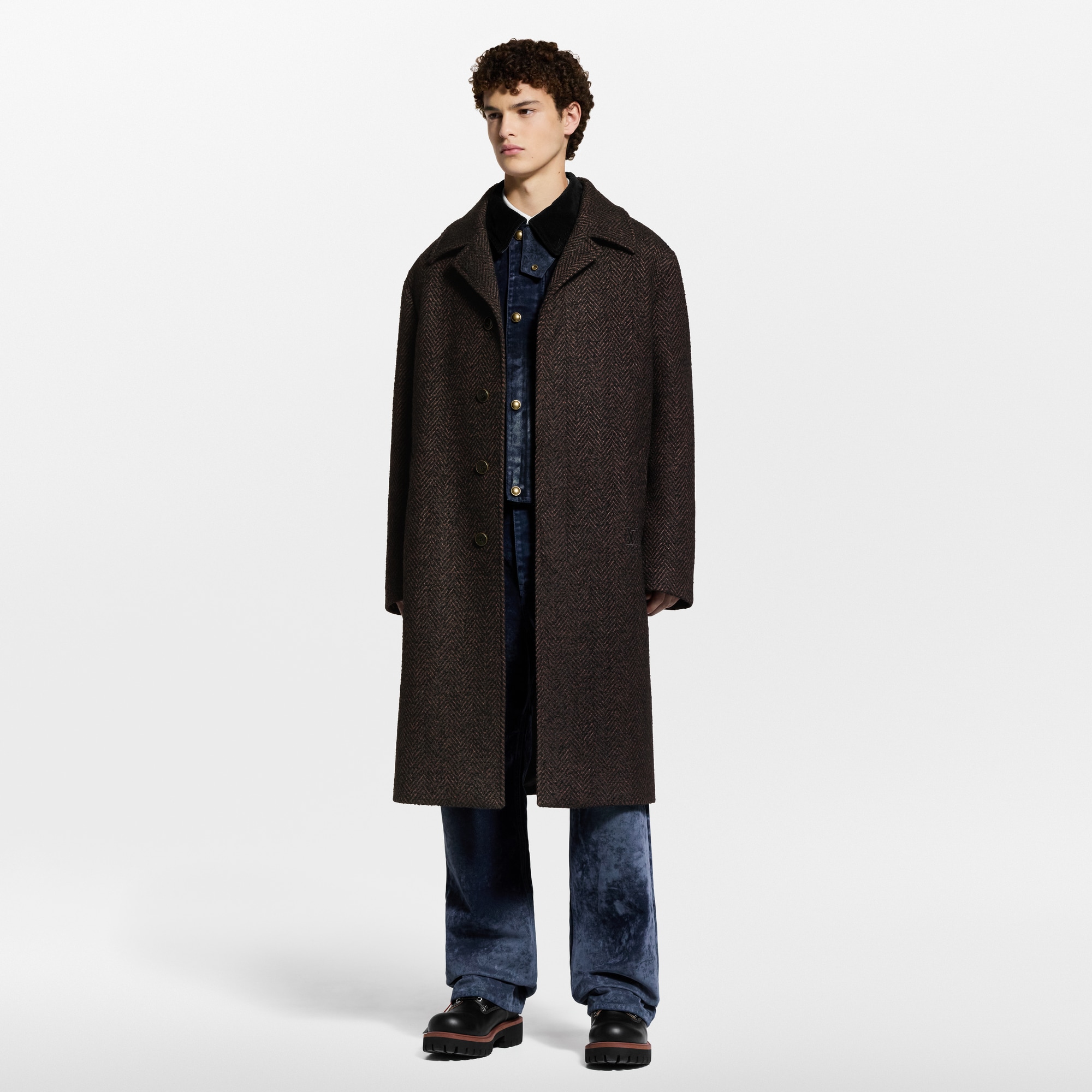 Herringbone Relaxed Coat - Ready-to-Wear | LOUIS VUITTON